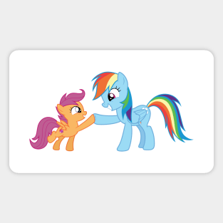 Rainbow Dash is so proud of Scootaloo 2 Magnet